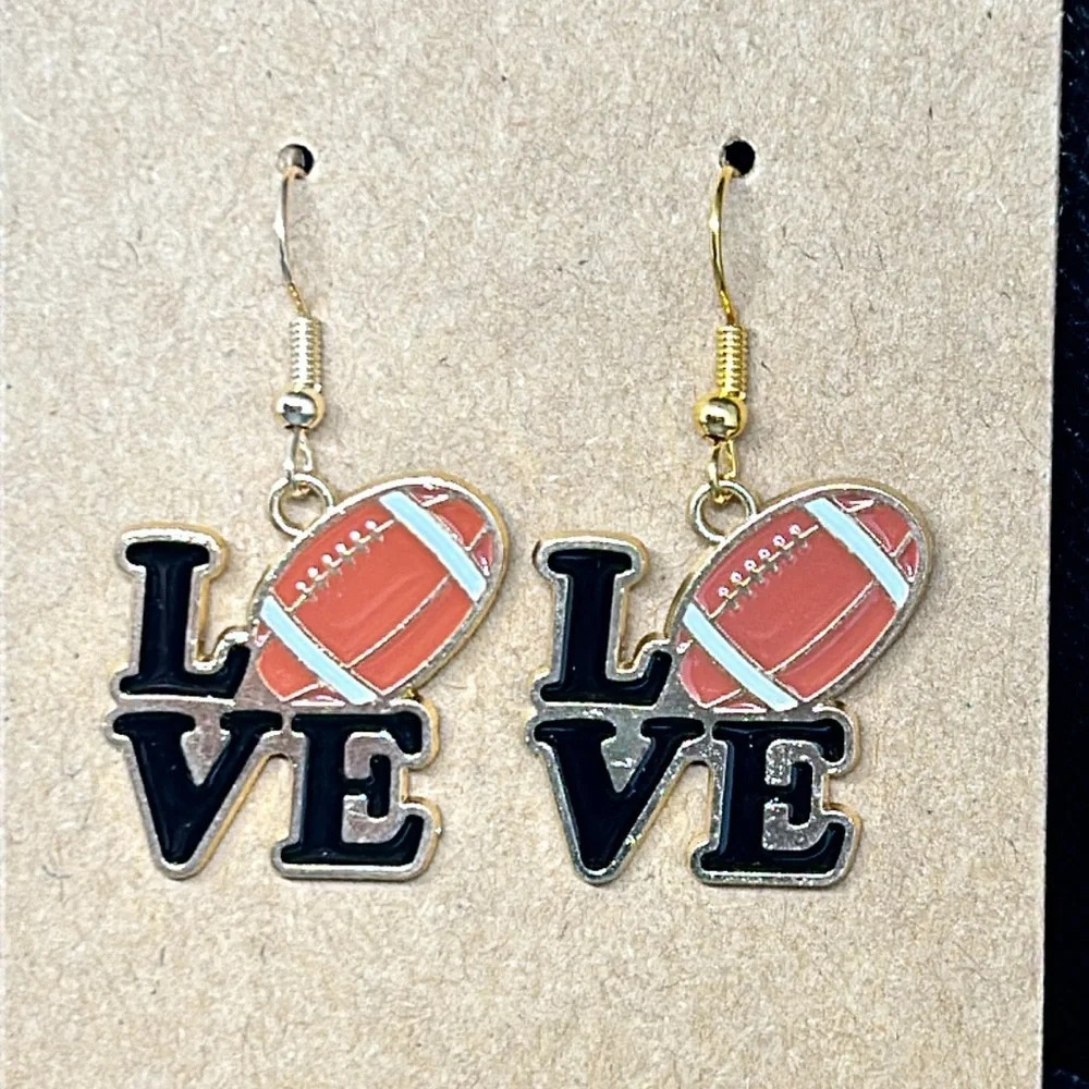 Love football earring dangle